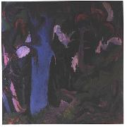 Ernst Ludwig Kirchner The blue tree Sweden oil painting artist